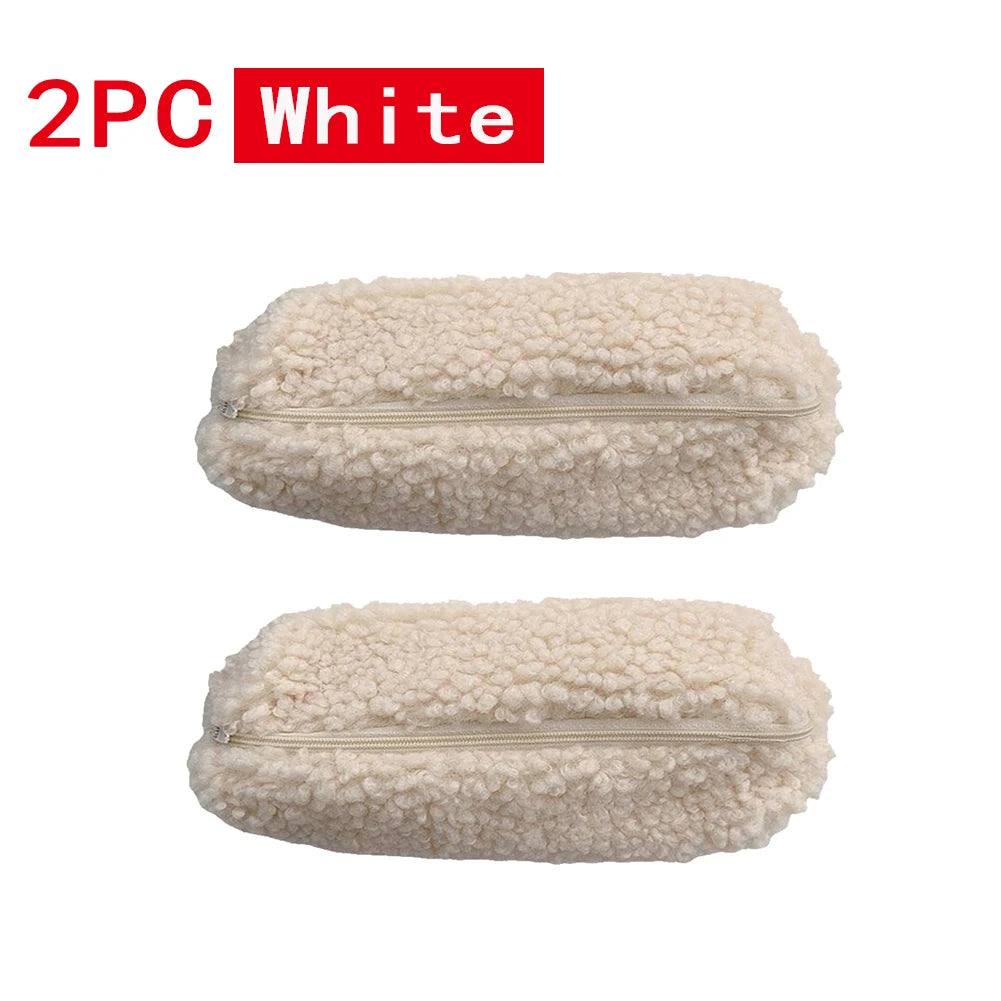Lambswool Pencil Case Pen Pouch Plush Kawaii Zipper Bags Cosmetic Make Up Organizer  School Office Stationery Supplies