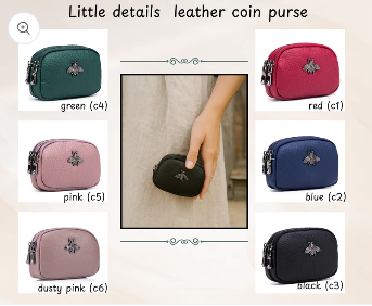Whimsy Bee coin purse