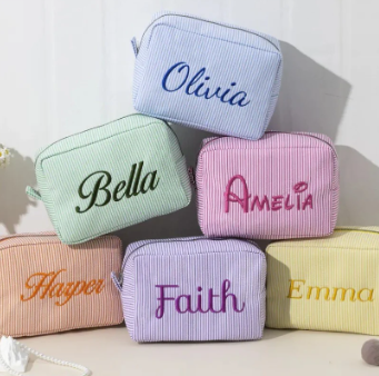 Embroider Cosmetic or Purse Case
