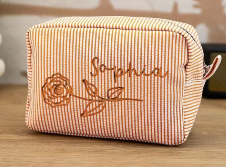 Embroider Cosmetic or Purse Case