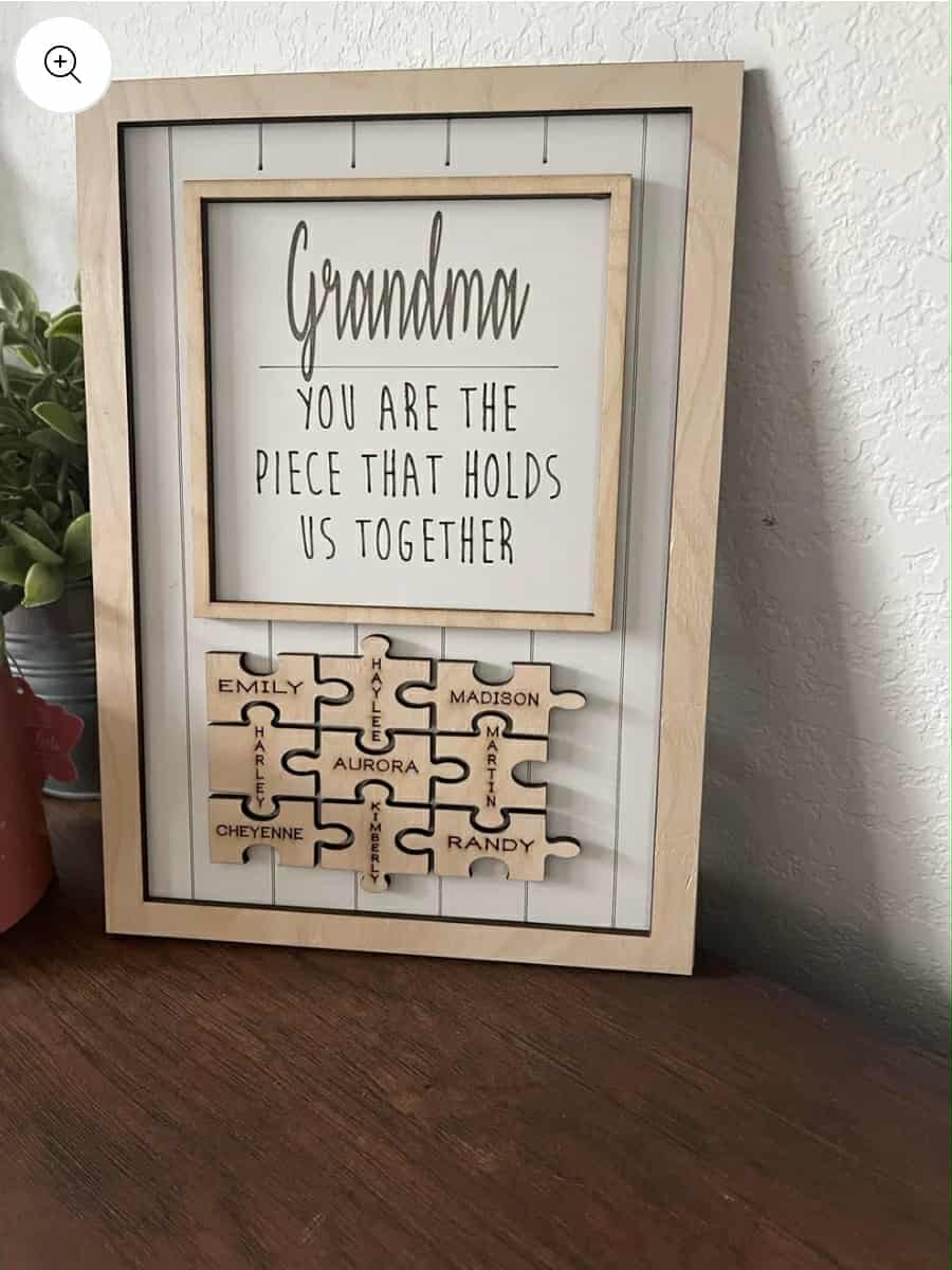 Custom Puzzle Sign – "You Are the Pieces That Hold Us Together" (8"x11")