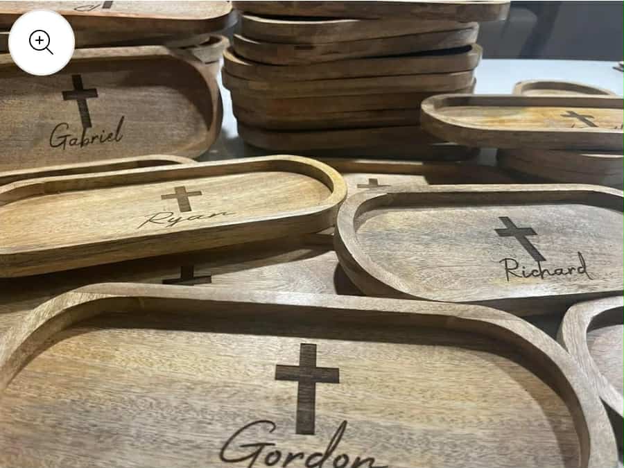 Personalized Wood Tray – Custom Engraved (12"x5"x0.75")
