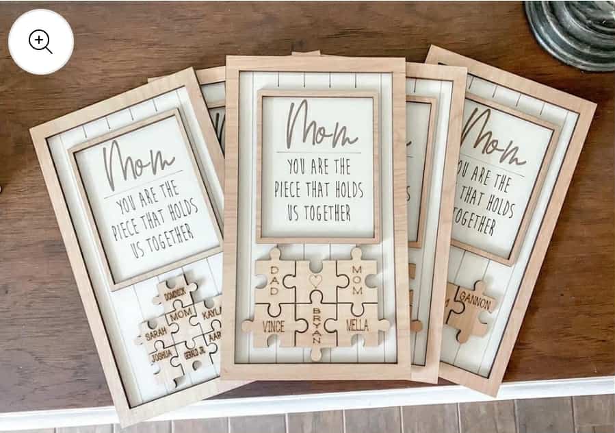 Custom Puzzle Sign – "You Are the Pieces That Hold Us Together" (8"x11")