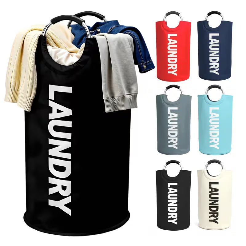25.1 Gallon Extra Large Foldable Laundry Basket Hamper Bag (Aluminum Full Loop Handle)