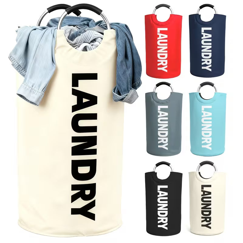 25.1 Gallon Extra Large Foldable Laundry Basket Hamper Bag (Aluminum Full Loop Handle)