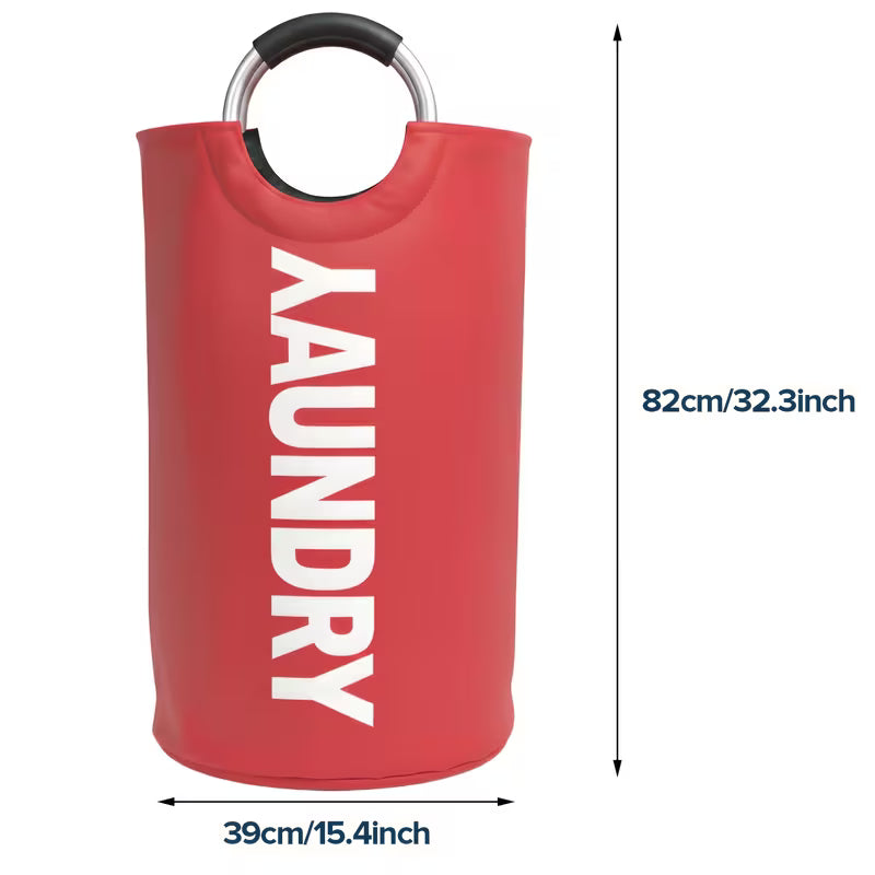 25.1 Gallon Extra Large Foldable Laundry Basket Hamper Bag (Aluminum Full Loop Handle)