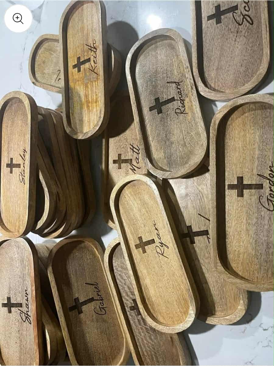 Personalized Wood Tray – Custom Engraved (12"x5"x0.75")